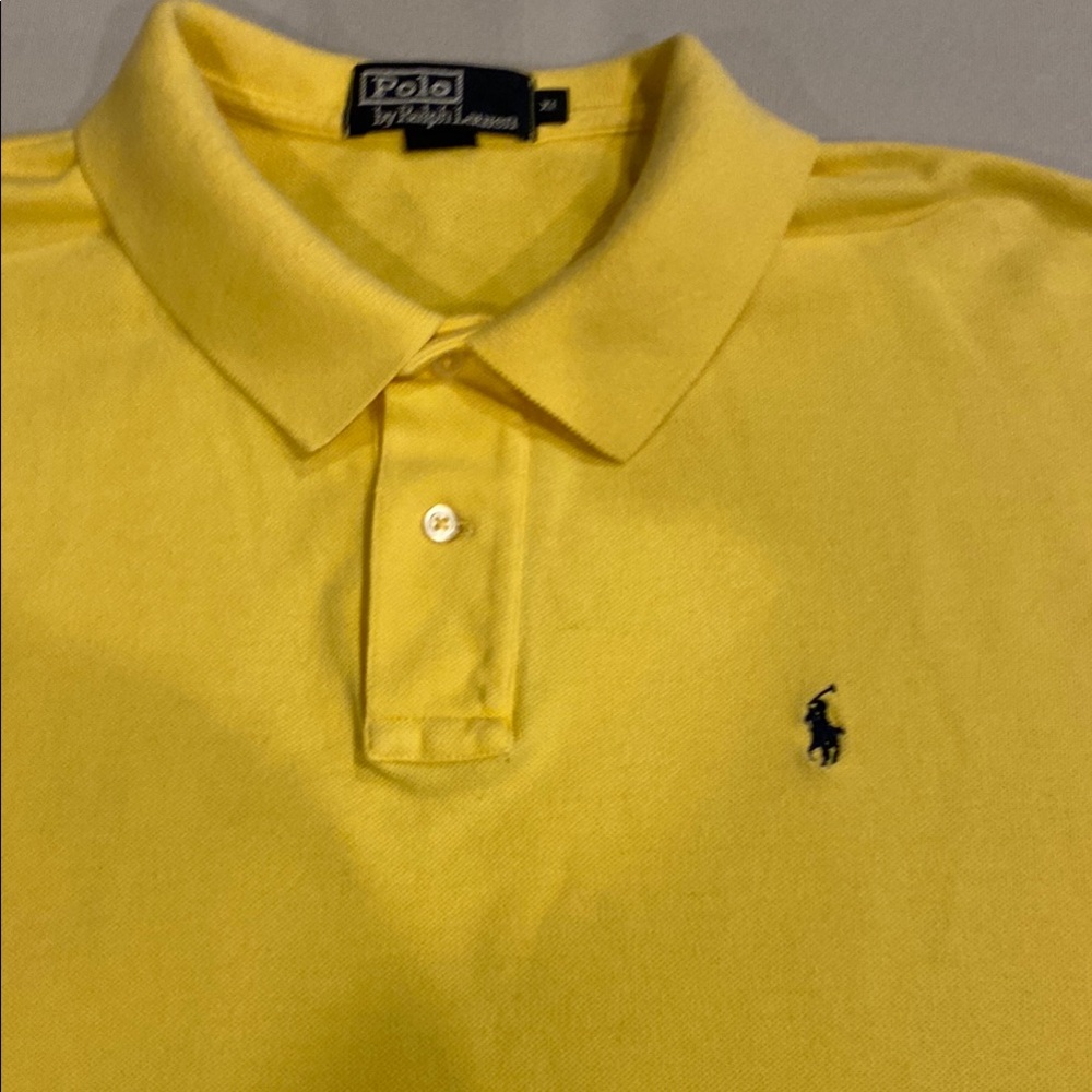 Polo Ralph Lauren Classic-Fit Cotton Polo Shirt Yellow Polo Shirt - Picture 6 of 14